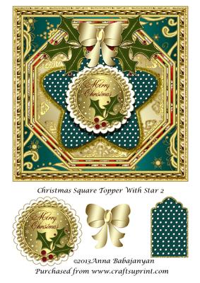 Christmas Square Topper with Star 2