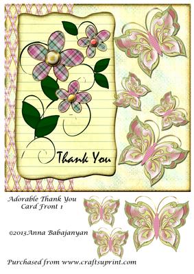 Adorable Thank You Card Front 1