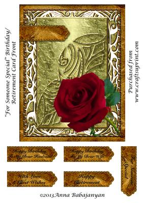 For Someone Special Birthday/ Retirement Card Front