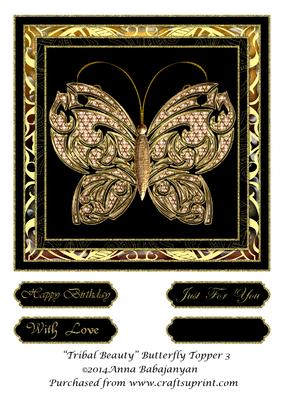 Tribal Beauty Butterfly Topper 3