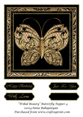 Tribal Beauty Butterfly Topper 4