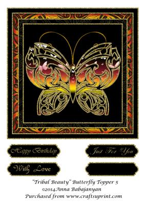 Tribal Beauty Butterfly Topper 5