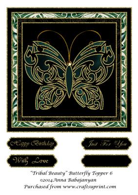 Tribal Beauty Butterfly Topper 6