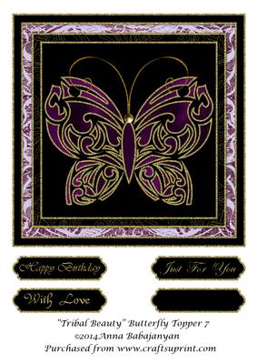 Tribal Beauty Butterfly Topper 7