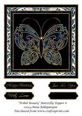 Tribal Beauty Butterfly Topper 8