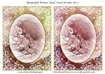 Beautiful Winter Day Card Fronts Set 3