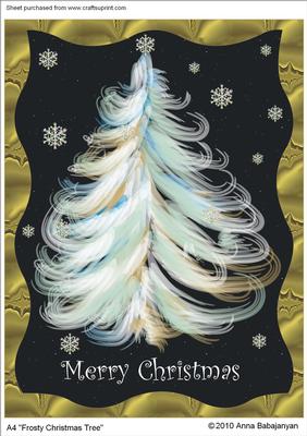 A4 "frosty Christmas Tree"