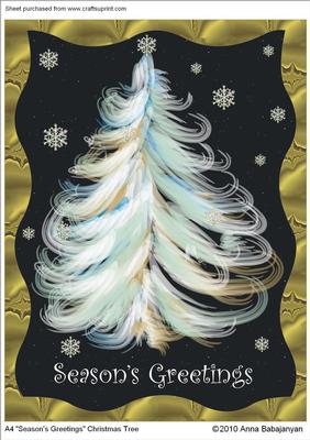 A4 "season's Greetings" Christmas Tree