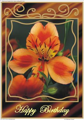 A4 "birthday Flower"