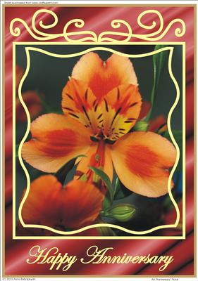 A4 "anniversary" Floral