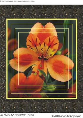 A4 "beauty" Card with Layers