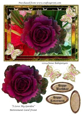I Love My Garden Retirement Card Front