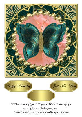 I Dreamt of You Topper with Butterfly 1
