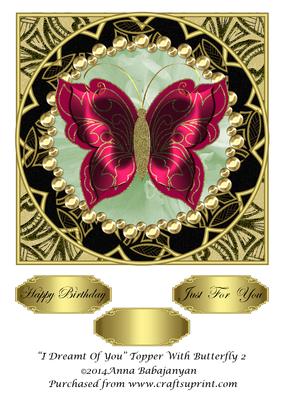 I Dreamt of You Topper with Butterfly 2