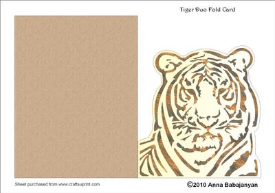 Tiger Duo Fold Card