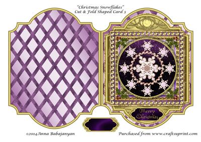 Christmas Snowflakes Cut & Fold Shaped Card 3
