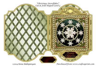 Christmas Snowflakes Cut & Fold Shaped Card 4