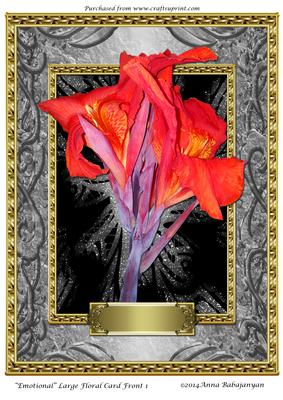 Emotional Large Floral Card Front 1