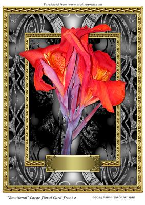 Emotional Large Floral Card Front 2