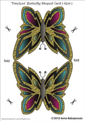 Timeless Butterfly Shaped Card ( Gem )