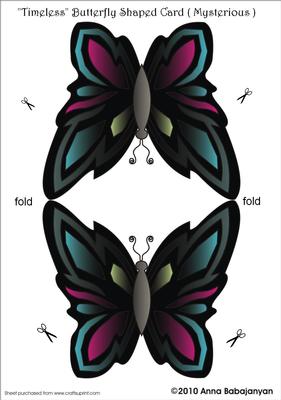 Timeless Butterfly Shaped Card (mysterious)