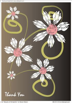 A4 "beauty of Simplicity" on Brown-black