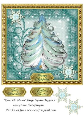 Quiet Christmas Large Square Topper 1