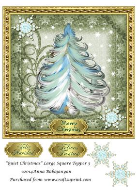 Quiet Christmas Large Square Topper 3