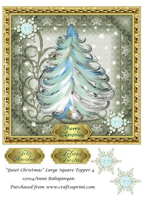 Quiet Christmas Large Square Topper 4