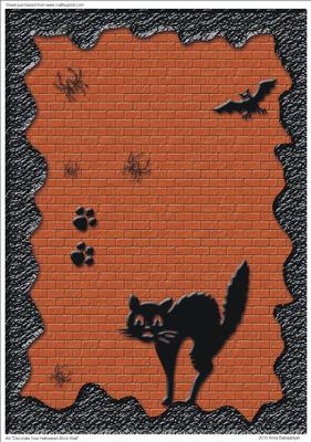 A4 "decorate Your Halloween Brick Wall"