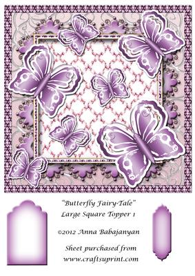 Butterfly Fairy-tale Large Square Topper 1