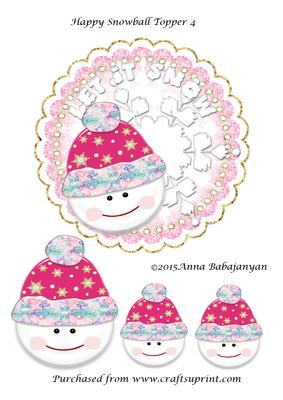 Happy Snowball Topper 4