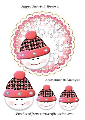 Happy Snowball Topper 5