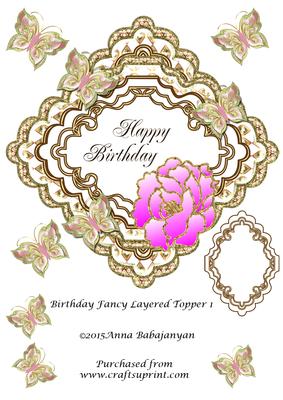 Birthday Fancy Layered Topper 1