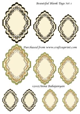 Beautiful Blank Tags Set 1