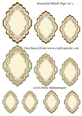 Beautiful Blank Tags Set 2