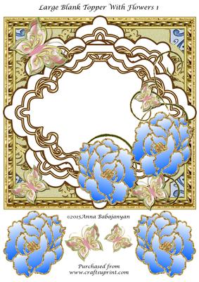 Large Blank Topper with Flowers 1