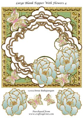 Large Blank Topper with Flowers 4
