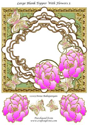 Large Blank Topper with Flowers 5