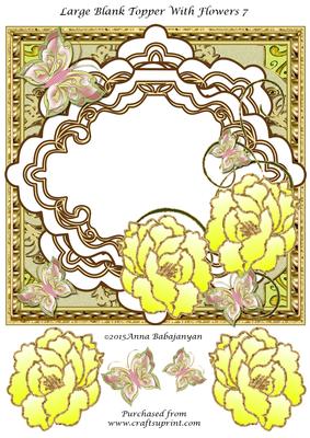 Large Blank Topper with Flowers 7