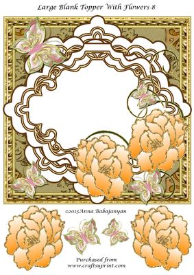 Large Blank Topper with Flowers 8