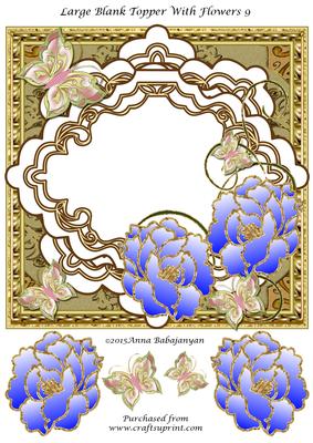Large Blank Topper with Flowers 9