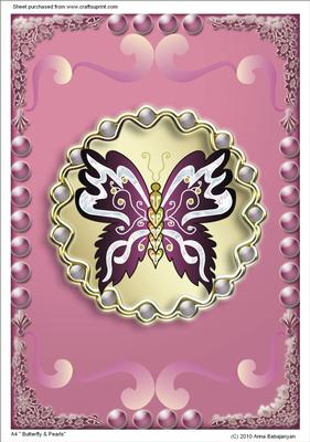A4 "butterfly & Pearls"