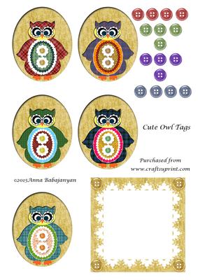 Cute Owl Tags