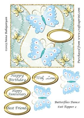 Butterflies Dance 6x6 Topper 2