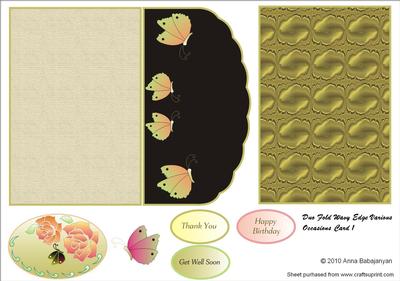 Duo Fold Wavy Edge Various Occasions Card 1