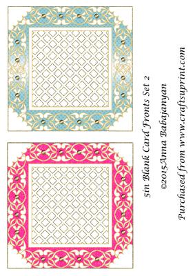 5in Blank Card Fronts Set 2