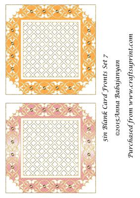 5in Blank Card Fronts Set 7