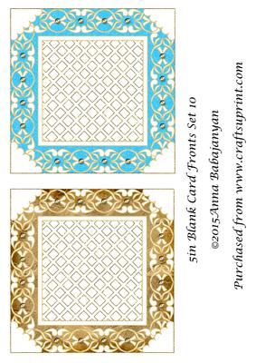 5in Blank Card Fronts Set 10
