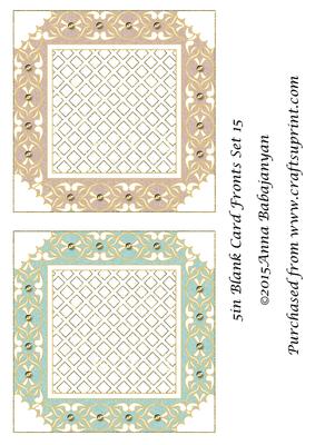 5in Blank Card Fronts Set 15